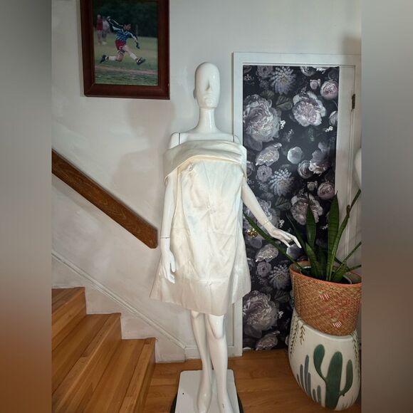 Amsale Mikado Off-The-Shoulder Shift Dress Elegant/ size 2 - Picture 7 of 11